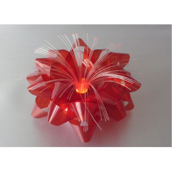 Iridescent film Optical Fiber LED Ribbon Bow , 3.75