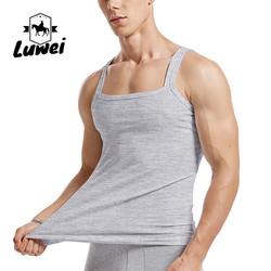 Algodão Orgânico Homens Treino Tank Top Bodybuilding Crop Gym Stringer Colete