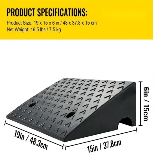 аксессуары обеспечения безопасности на дорогах пандусов подъездной дороги 19X15in резиновые для велосипедов кресло-коляск