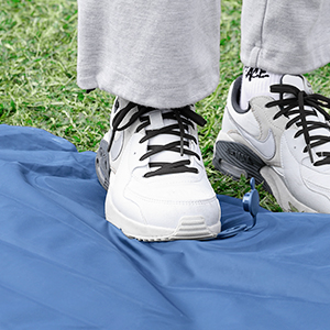 Inflatable Sleeping Pad for Camping, Extra Thickness 3.9 Inch Camping Pad with Pillow, Quick Inflation by Stamping