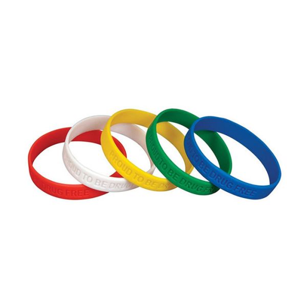 Customized Debossed Sports Silicone Wristbands 202x12x2mm Solid Colors