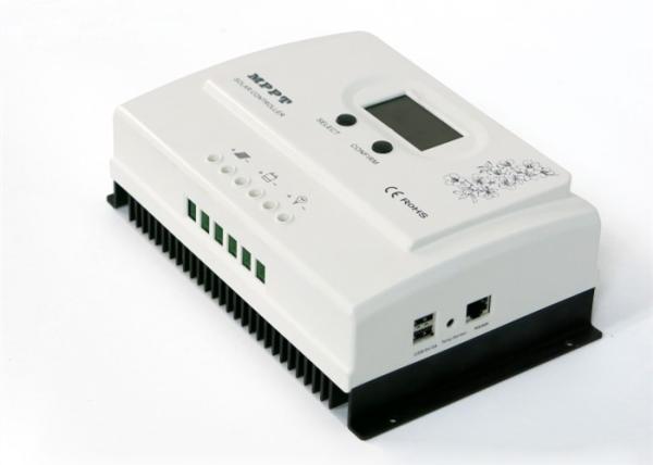 White Color Off Grid Solar Charge Controller With High Definition LCD Display