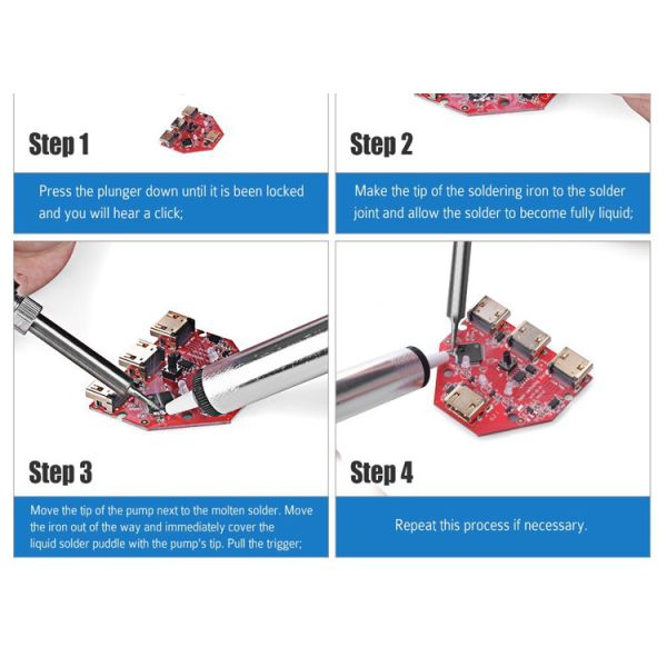 Plastic Desoldering Vacuum Pump , Green DP012 Vacuum Solder Removal Tool