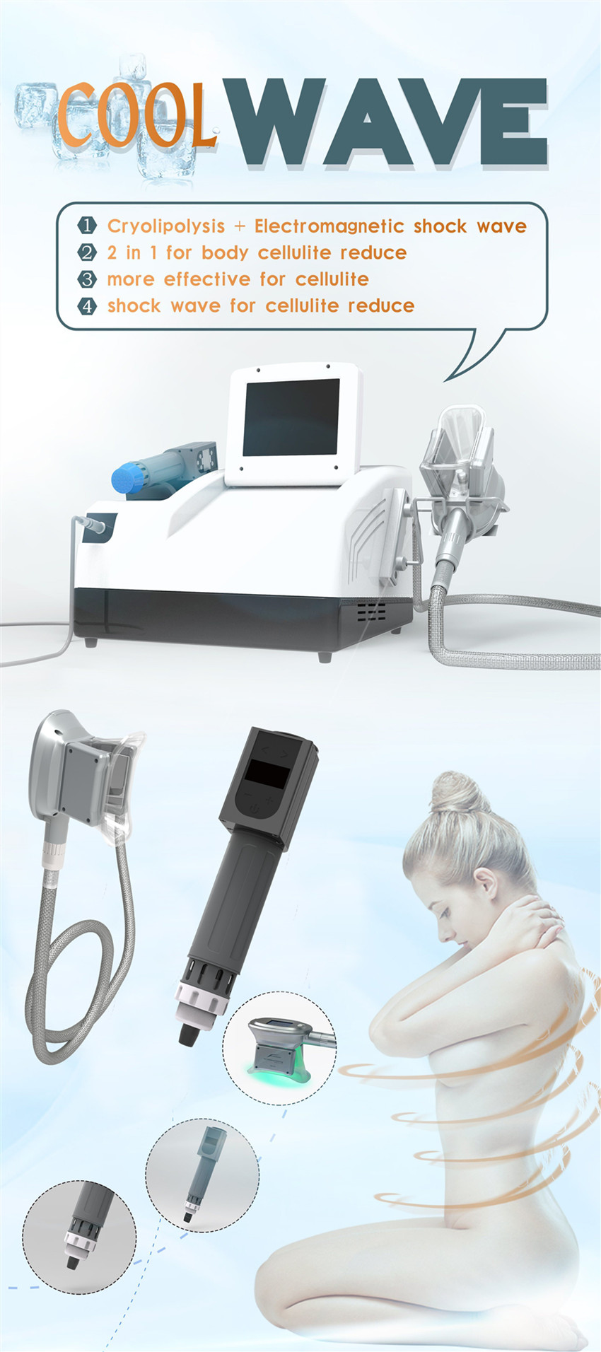Мобильная машина Cryolipolysis жирная замерзая для размера потери веса компактного