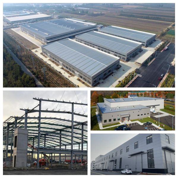 Многоэтажное стальное здание с высокой протяженностью стальной конструкции