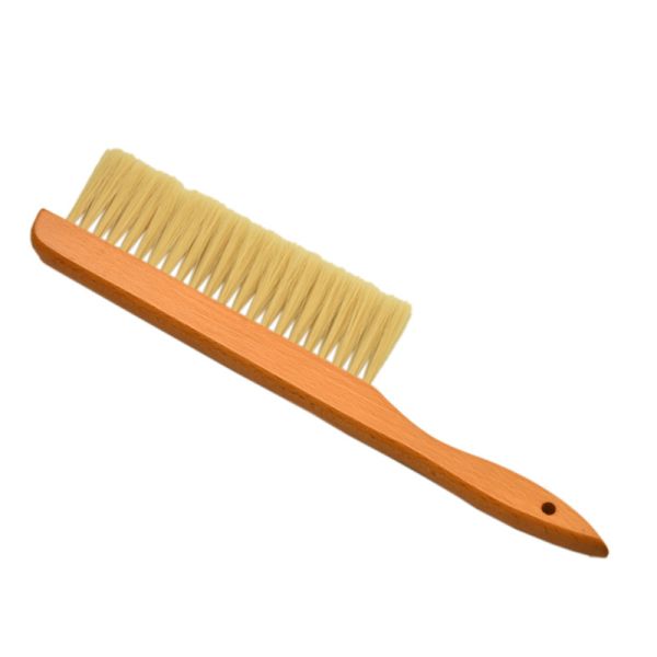 Single Row Horsehair Bee Brush with Wooden Handle for Gentle Beekeeping and Honey Frame Cleaning