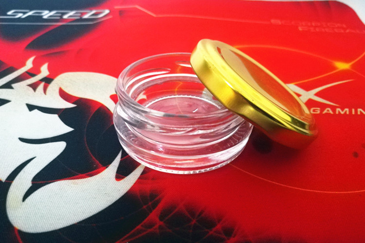 Bolsa de alta transparencia 0.5 oz 15-20 gramos frasco de vidrio de caviar con tapa de metal en diferentes colores