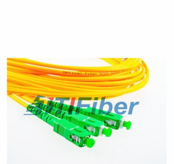 10M FTTH Fiber Patch Cord With SC / APC Singlemode Mutimode Simplex Duplex