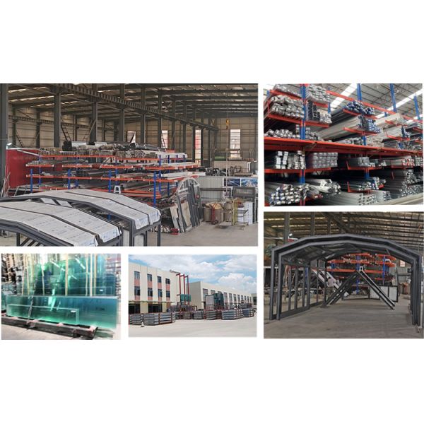 Herringbone Roof Tempered Glass Sunroom Aluminum Frame Windproof Heat Preservation Metal Frame Sunroom Ventilation Design