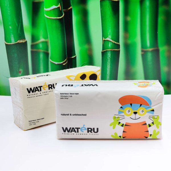 Excellent practical Ultra Soft Thick Virgin bamboo pulp 3 ply facial tissue paper
