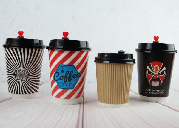 Disposable Insulated Paper Cups Hot Coffee Paper Cupsm With LFGB Approved