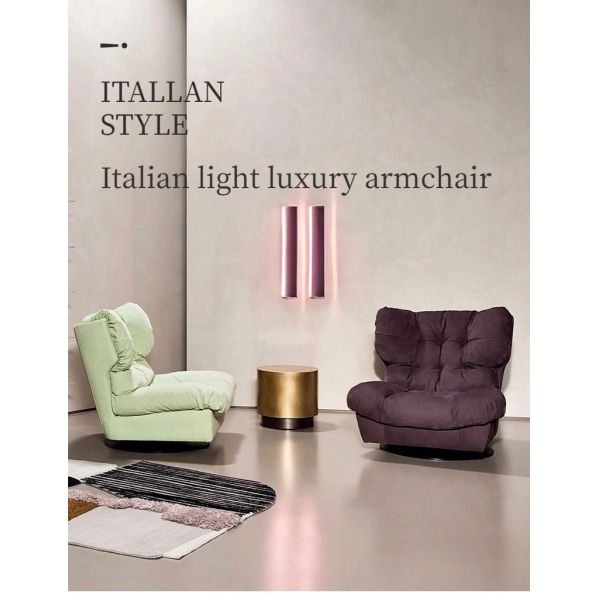 OEM Light Luxury Single Chair Living Room Creative Rotating Leisure Sofa Chair Lounger