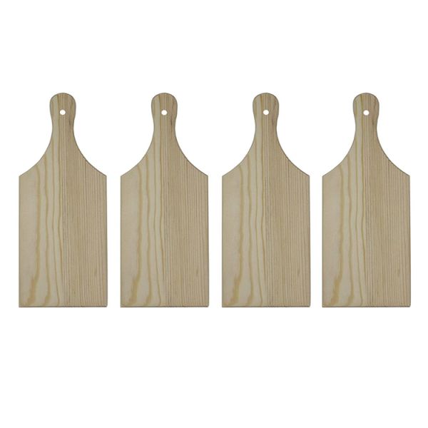 Cheap Wholesale Wood Trays Package of 4 Unfinished Wooden Mini Cutting Boards Decorating Crafting Tray