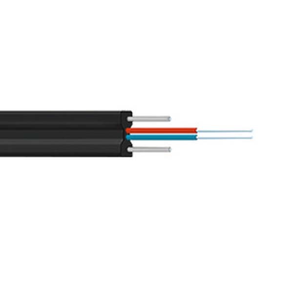 FTTH Drop Fiber Optic Cable GJXH 2 Steel Strength Member 1 2 4 Core Indoor