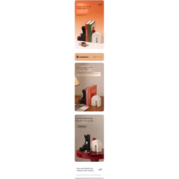 Customized Color Ceramic Bookends Elegant Designs for Sophisticated Home Libraries