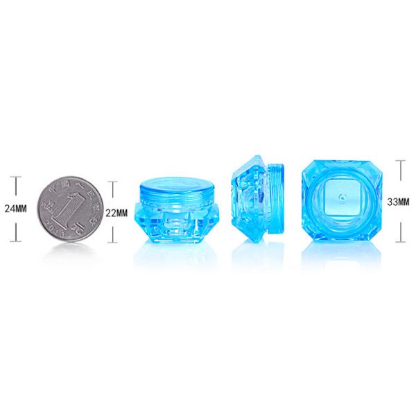 3g/5g Diamond-Shaped Plastic Cosmetic Jars Cream Box For Cream Bottle Trial Sample