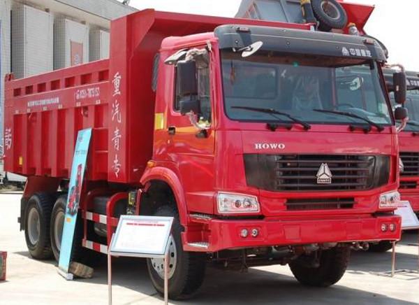 Heavy Duty dump Truck HOWO 6x4 tipper truck 20tons red color cabin overloading Capacity