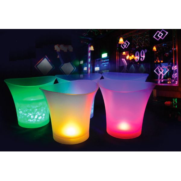 Hot seller plastic led champagne ice bucket