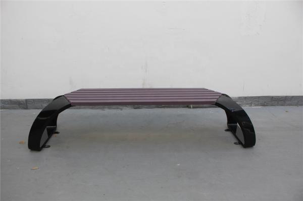 Modern Backless Outdoor Recycled Plastic Benches For Public Garden Landscaping