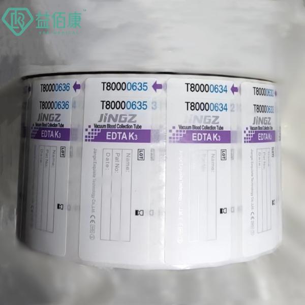 Blood Tube Labels EDTA Tube Labels Blood Collection Tube Stickers