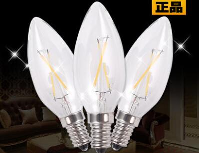 2W Edison C35 LED Filament Candle Light E14 base 100LM/W Sapphire filament