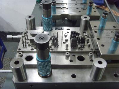 Two Row Cavity Stamped Sheet Metal Parts, Progressive Stamping Process 2mm Thickness
