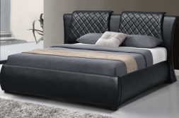 Многофункциональная черная полная величина кровати хранения подъема газа PU кожаная