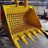 Custom Skeleton Excavator Bucket For CAT 330 Excavator Screening Net Attachment