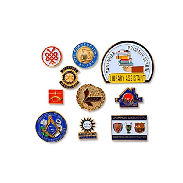 Gold Plating Custom Metal Pin Badges Short Lead Time Promotional Items