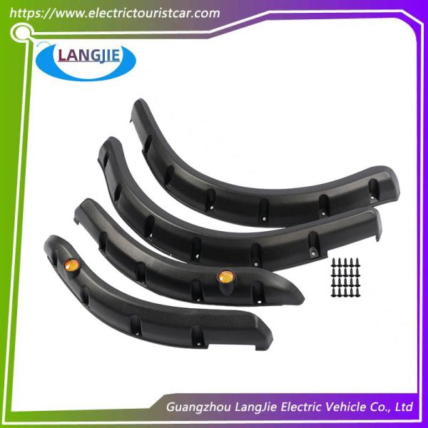 Black Decorative Flat Noodles Anti-Collision And Scuff Wheel Eyebrow CIub Car DS Golf Cart Parts