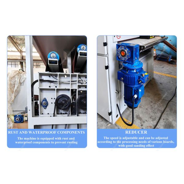 190mm Third Roller Diameter Double-Sided Sanding Machine for Wooden Boards at 0.6Mpa