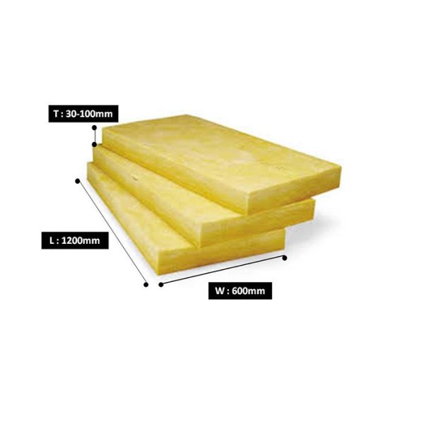 High Density Insulation Glass Wool Board Material For Crawl Space Basement Wall Insulation