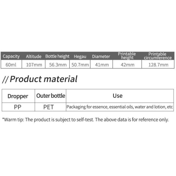 Luxury Hair Essential Oil Dropper Transparent 60ml Empty Plastic Cosmetic Moisturizer Tanning Oil Bottle Custom Color Skin Care