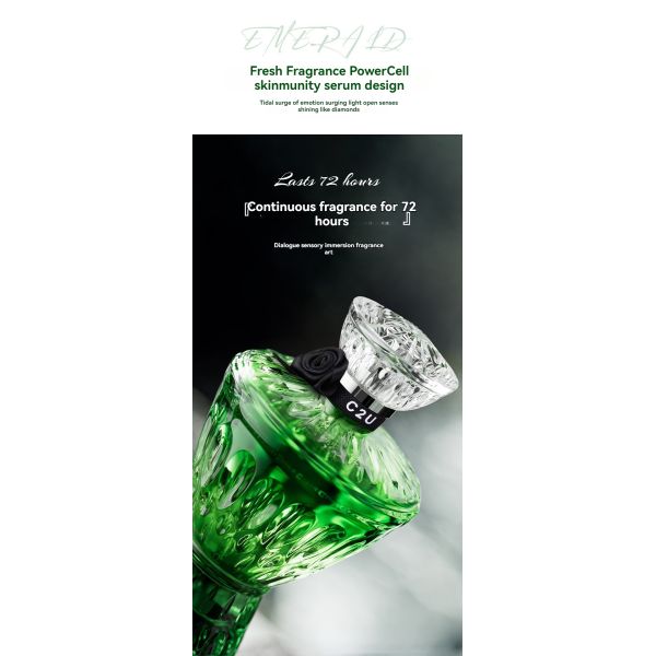 Custom Green Vase Perfume Fresh and Lasting Eau de Toilette for Women's Body Perfume