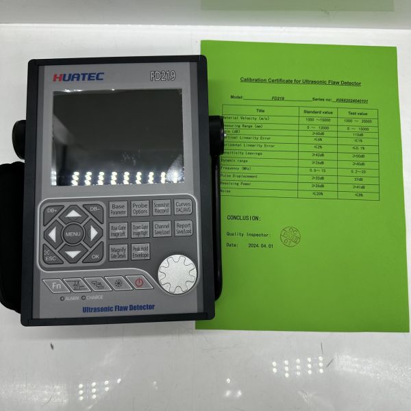 FD219 High Precision Ultrasonic Defect Detector Auto Calibration Crack Height Measurement Curved Surface Correction