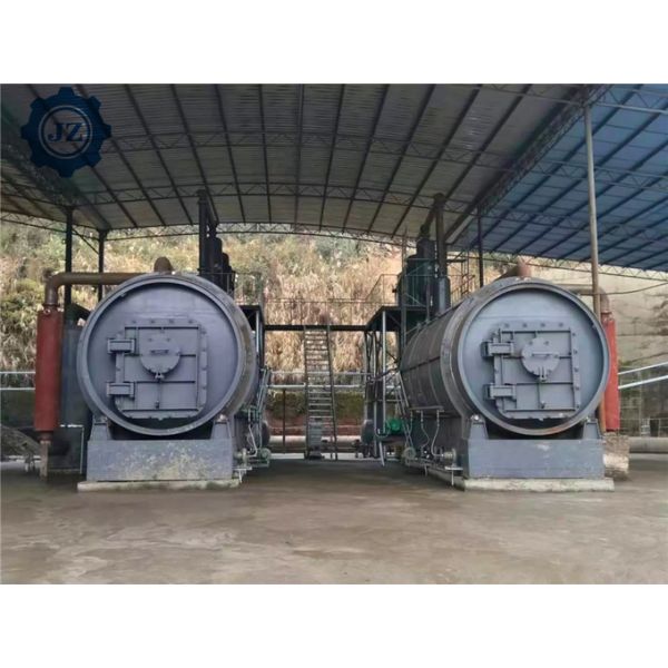 30ton Continuous Waste Plastic Scrap Tyre Recycling Pyrolysis To Oil Plant