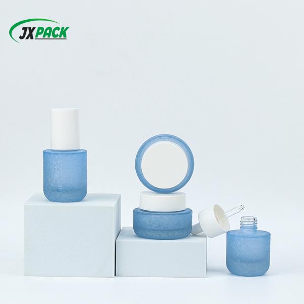 Customizable Frosted Glass Cosmetic Bottle - Leak-Proof & Durable