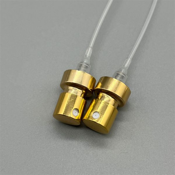 Elegante de oro aerosol de perfume spray válvula para la distribución de fragancias cosméticas y el embalaje