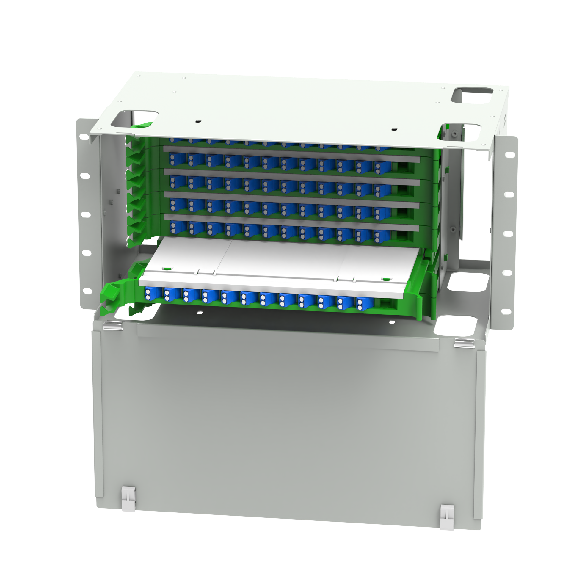 LC Type 96 Ports Fiber Patch Panel for Network FTTH Distribution in Data Center ODF