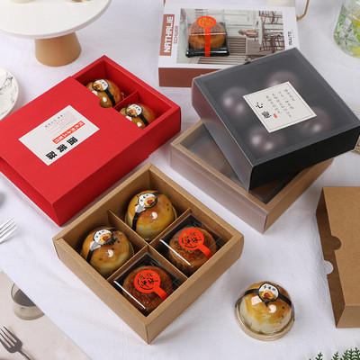 120Gsm-200gsm PMS Dessert Takeaway Boxes Mini Cupcake Boxes Holds 4