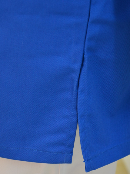 Breathable Custom Work Shirts Long Sleeve Mid Blue Color With Metal Snaps