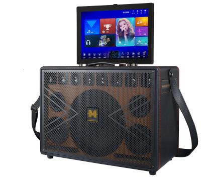 USB AUX HDMI Portable Rechargeable Bluetooth Speaker Karaoke Speaker With Screen