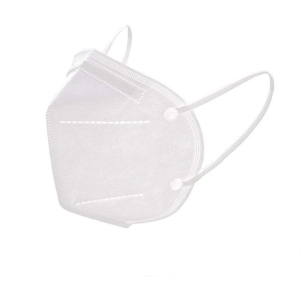 Soft KN95 Disposable Masks / Harmful Dust Virus Protection Disposable White Face Mask