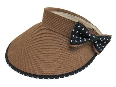 Simplicity Straw Wide Brim Sun Visor Cap , Nylon Flag Sun Shade Visor Hat