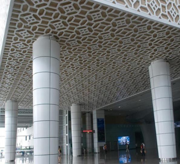 Semicircle Column Exterior Cladding Panels Aluminum Perforation