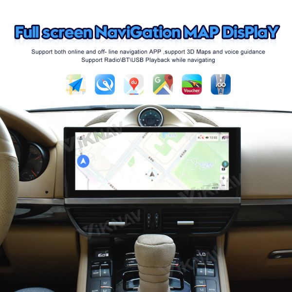 Авторадио Android 13 Для Porsche Cayenne 2011-2017 HD ЖК-экран Carplay GPS навигация
