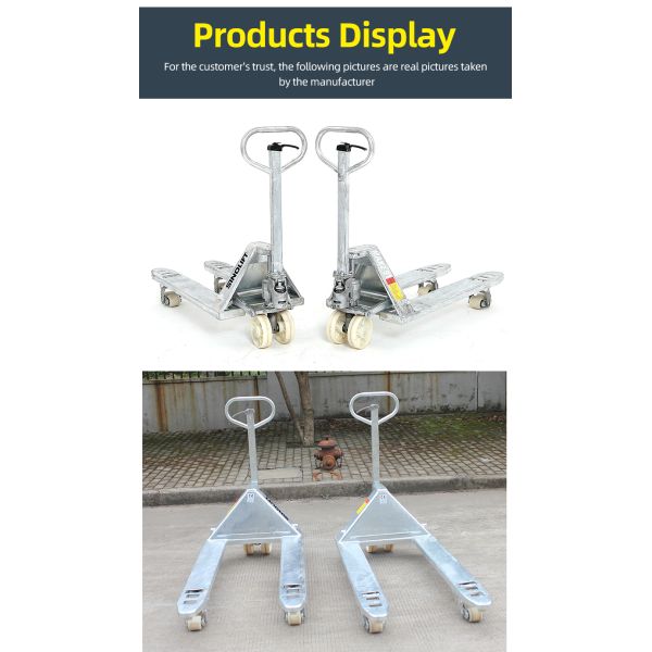 Sinolift China NAG Diseño de trabajo pesado galvanizado y acero inoxidable pallet de mano jack o camión