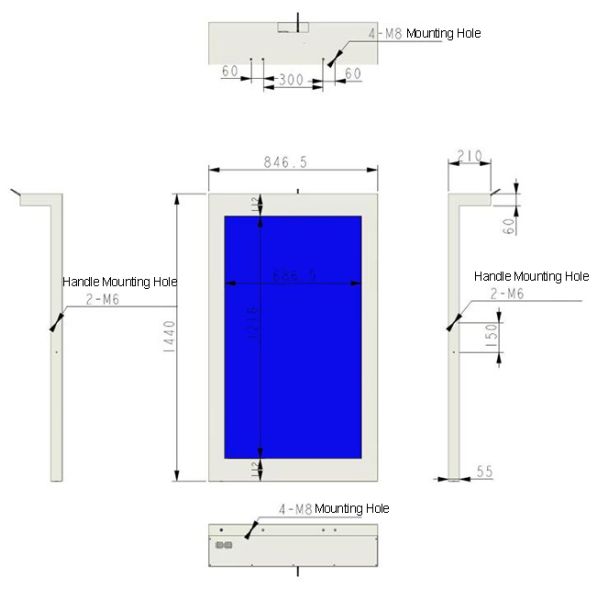 Ultra-Slim 55 Inch Transparent OLED Display 2K Indoor Advertising Display Player with Slide Rail for Elevator Use