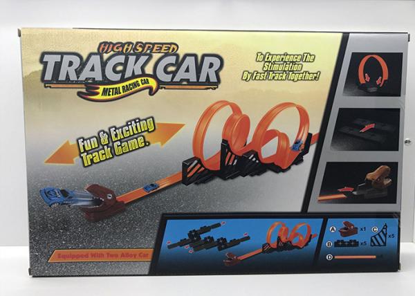 54  Dinosaur Style Hot Wheels Slot Car Track Set 4 Loops With 1 Racer Car 19Pcs