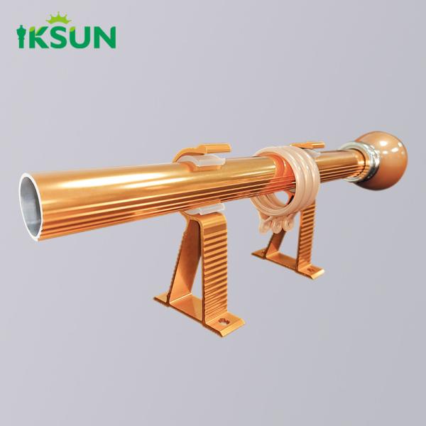 Modern Fitting Room Decor Window Grommet Golden Curtains Rods Set 28mm Metal Aluminum Alloy Curtain Poles